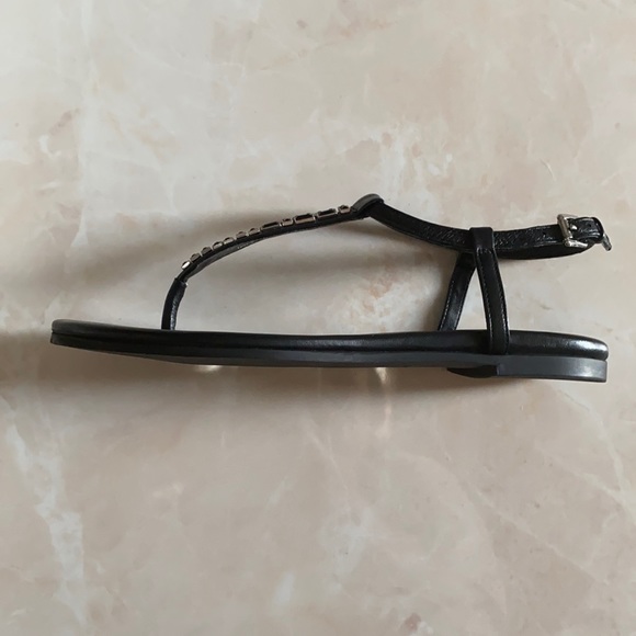 Cole Haan Size 5 Black T-Strap Jeweled Sandal - Picture 5 of 8